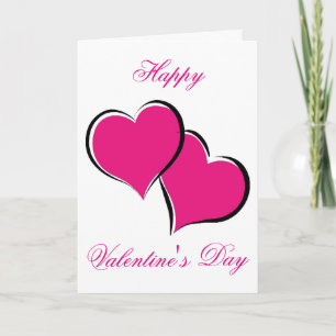 Cartes Pour Fêtes Annuelles Heureuse Sainte-Valentin de la paire de coeurs