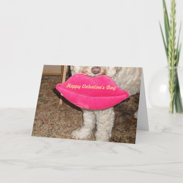 Cartes Pour Fêtes Annuelles Heureuse Sainte-Valentin et un baiser de notre (Devant)