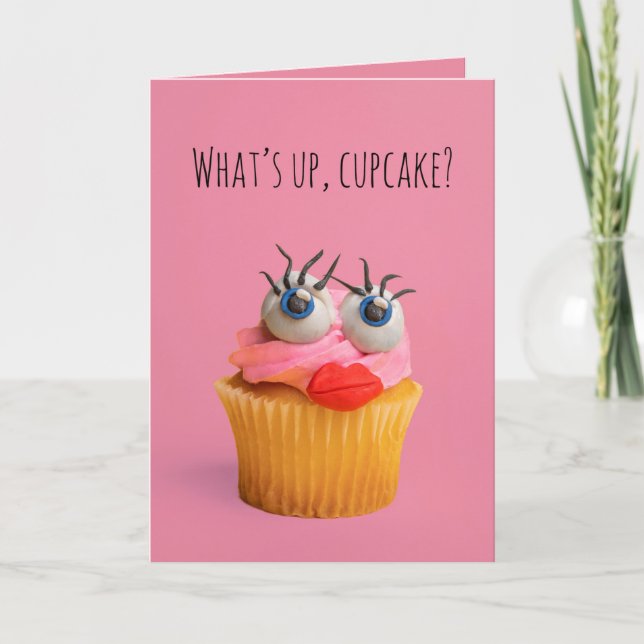 Cartes Pour Fêtes Annuelles Heureuse Sainte-Valentin Funny Cupcake Humour (Devant)
