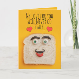 Cartes Pour Fêtes Annuelles Heureuse Sainte-Valentin Funny Humour de pain