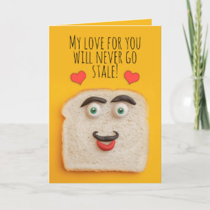 Cartes Pour Fêtes Annuelles Heureuse Sainte-Valentin Funny Humour de pain