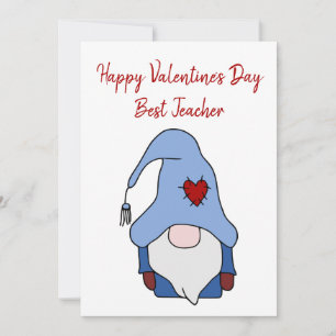 Cartes Pour Fêtes Annuelles Heureuse Sainte-Valentin Gnome meilleur enseignant