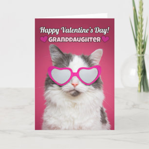 Cartes Pour Fêtes Annuelles Heureuse Sainte-Valentin Grandgirl Cute Cat