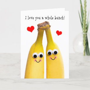 Cartes Pour Fêtes Annuelles Heureuse Sainte-Valentin I Love You Banana Humour