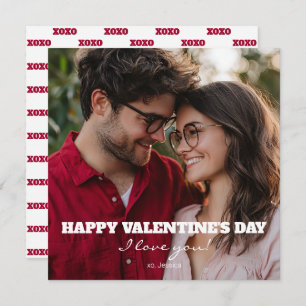 Cartes Pour Fêtes Annuelles Heureuse Sainte-Valentin Je t'aime XOXO Photo mode