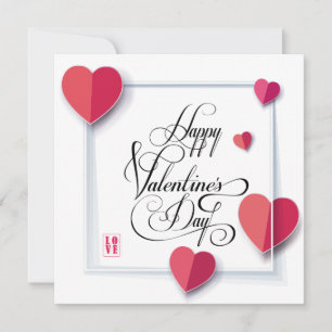 Cartes Pour Fêtes Annuelles Heureuse Sainte-Valentin Jolie salutation élégante
