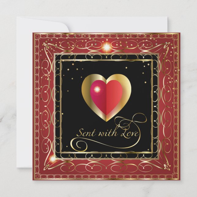 Cartes Pour Fêtes Annuelles Heureuse Sainte-Valentin Jolie salutation élégante (Devant)
