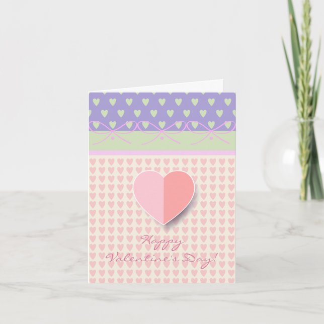 Cartes Pour Fêtes Annuelles Heureuse Sainte-Valentin Jolie salutation élégante (Devant)