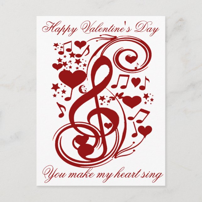 Cartes Pour Fêtes Annuelles Heureuse Sainte-Valentin, Love_Postcard (Devant)