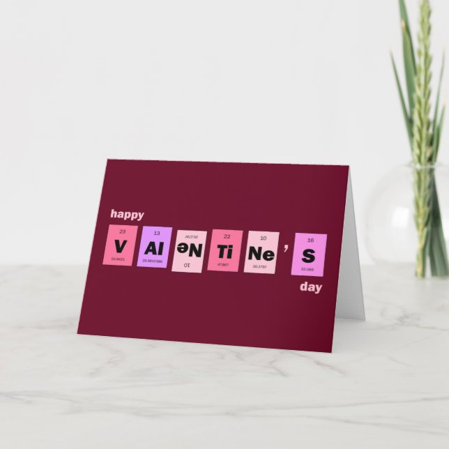 Cartes Pour Fêtes Annuelles Heureuse Sainte-Valentin nerd de la Science de (Devant)