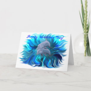 Cartes Pour Fêtes Annuelles Heureuse Sainte-Valentin - Paire de dauphins