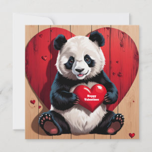 Cartes Pour Fêtes Annuelles Heureuse Sainte-Valentin Panda Bear