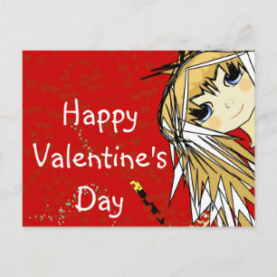 Cartes Pour Fêtes Annuelles Heureuse Sainte-Valentin - Petite fille