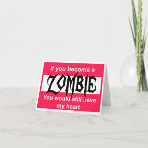 Cartes Pour Fêtes Annuelles Heureuse Sainte-Valentin pour un futur Zombie