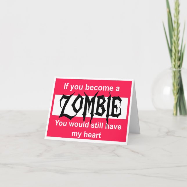 Cartes Pour Fêtes Annuelles Heureuse Sainte-Valentin pour un futur Zombie (Devant)