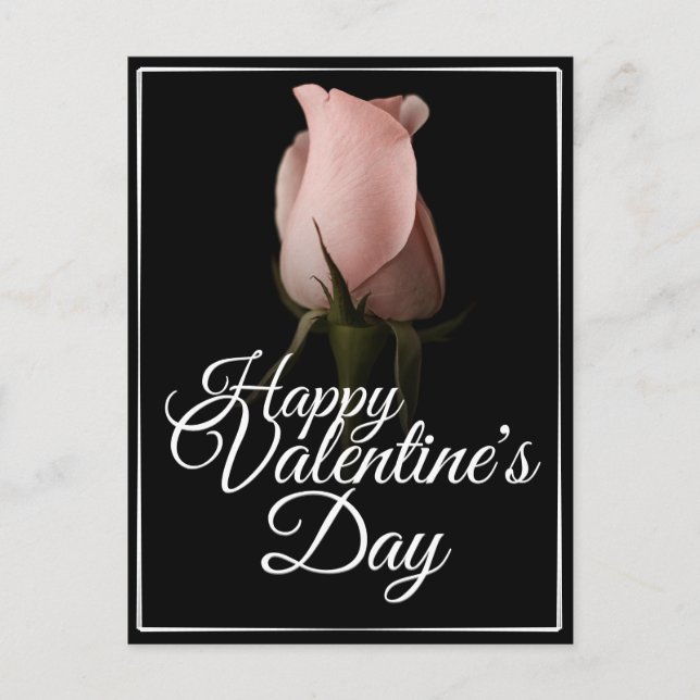 Cartes Pour Fêtes Annuelles Heureuse Sainte-Valentin rose (Devant)