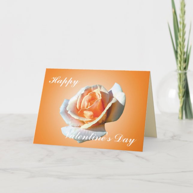 Cartes Pour Fêtes Annuelles Heureuse Sainte-Valentin, rose jaune (Devant)