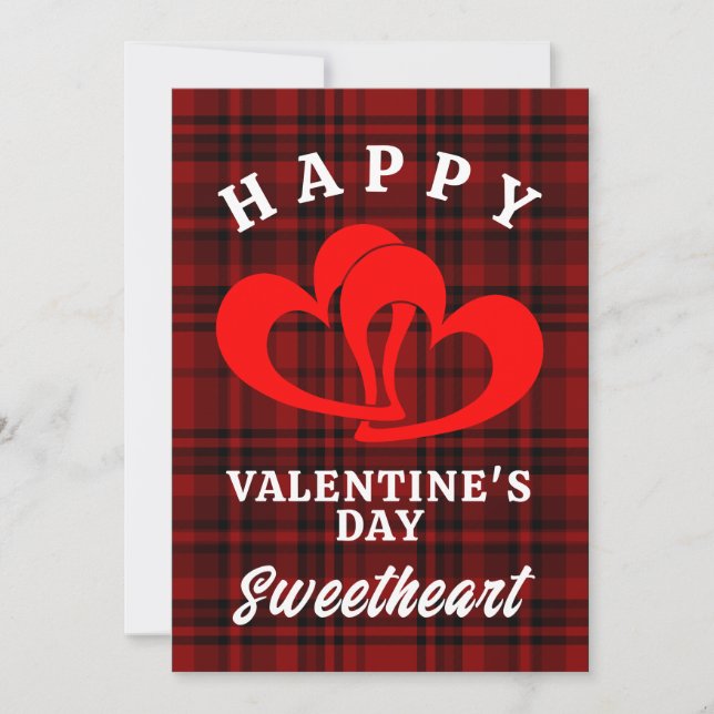 CARTES POUR FÊTES ANNUELLES HEUREUSE SAINTE-VALENTIN SWEETHEART (Devant)