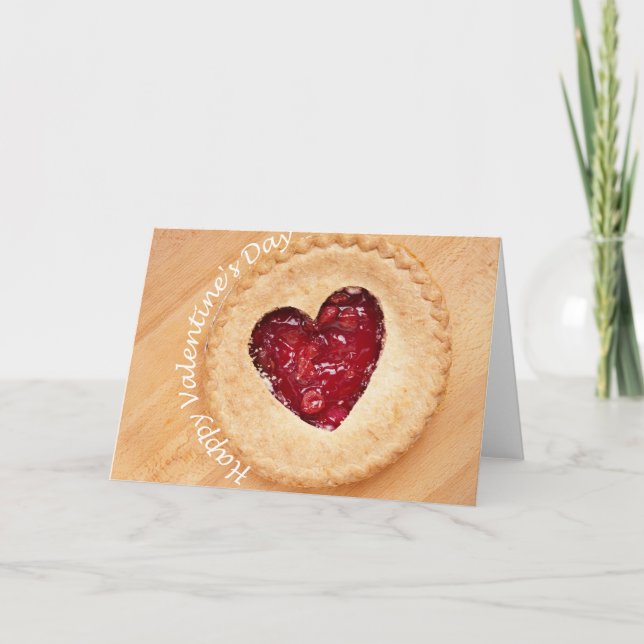 Cartes Pour Fêtes Annuelles Heureuse Sainte-Valentin - tarte aux cerises (Devant)
