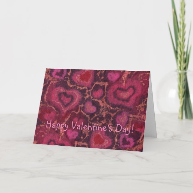 Cartes Pour Fêtes Annuelles Heureuse Sainte-Valentin texte personnalisable rou (Devant)
