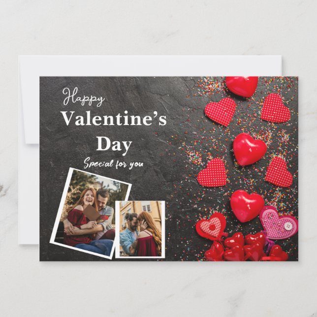 Cartes Pour Fêtes Annuelles Heureuse Sainte-Valentin votre photo (Devant)