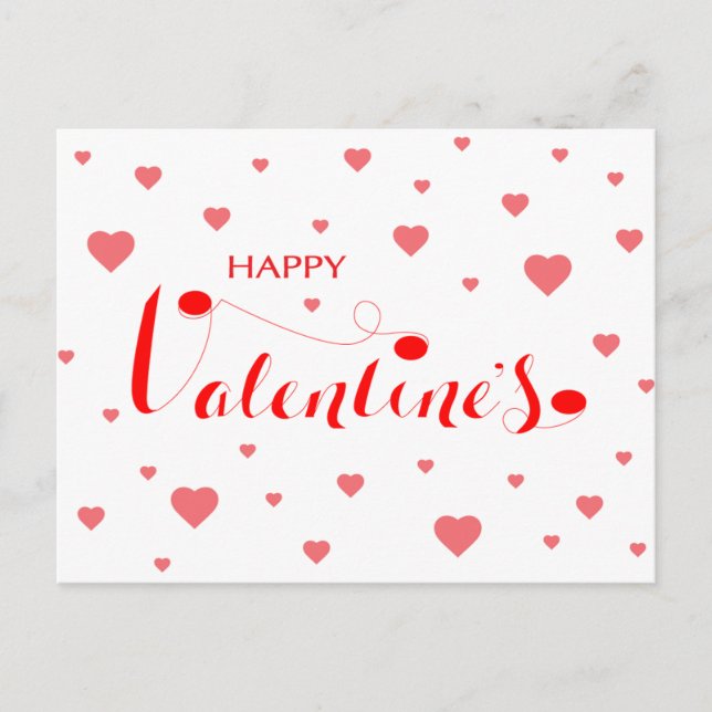 Cartes Pour Fêtes Annuelles HEUREUSES VALENTINE avec les Coeurs rouges (Devant)