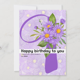 Cartes Pour Fêtes Annuelles heureux anniversaire pour vous : Septembre fleur d