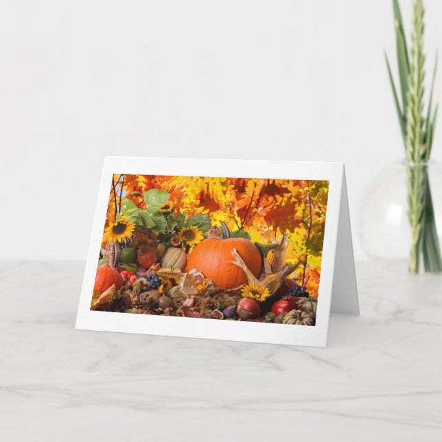 CARTES POUR FÊTES ANNUELLES HEUREUX BON THANKSGIVING D'AUTOMNE HEUREUX TOUT (Devant)