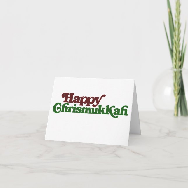 Cartes Pour Fêtes Annuelles Heureux Chrismukkah (Devant)