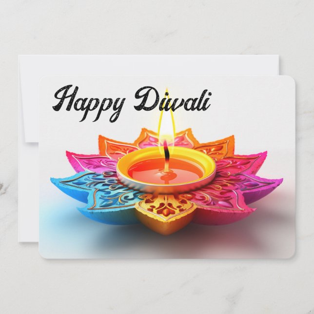 Cartes Pour Fêtes Annuelles Heureux Diwali (Devant)