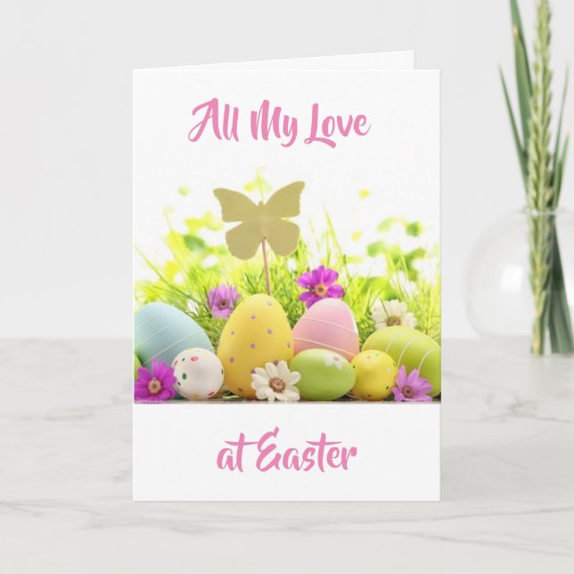 CARTES POUR FÊTES ANNUELLES HEUREUX **EASTER** VOUS VOULEZ DIRE **LE MONDE** À (Devant)