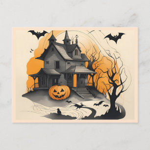Cartes Pour Fêtes Annuelles heureux Halloween maison hantée