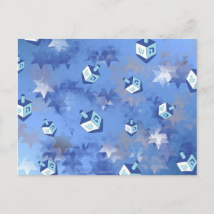 Cartes Pour Fêtes Annuelles Heureux Hanoukka Falling Star et Dreidels
