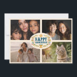 Cartes Pour Fêtes Annuelles HEUREUX HANOUKKA Floral Wreath Menorah photos pers<br><div class="desc">Des flûtes dessinées à la main par moi pour vous. Cliquez sur "personnaliser" pour modifier et ajouter votre propre texte au verso et les photos à l'avant de la carte ou changer la police ou les couleurs. Tout est personnalisable. Assurez-vous d'ajouter des photos sous l'illustration pour garder le design. Pour...</div>