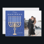 Cartes Pour Fêtes Annuelles Heureux Hanoukka Menorah<br><div class="desc">Carte de vacances photo design Hanoukka Menorah</div>