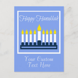 Cartes Pour Fêtes Annuelles Heureux Hanoukka Menorah