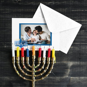 Cartes Pour Fêtes Annuelles Heureux Hanoukka Menorah et photo