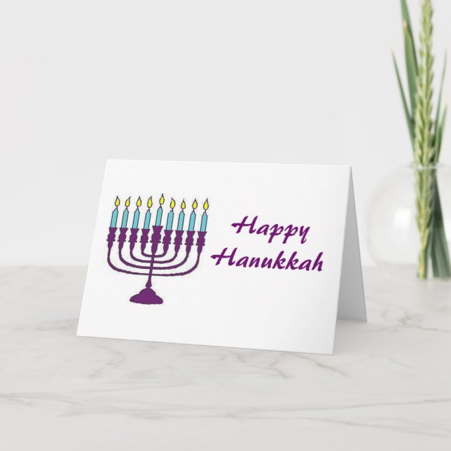 Cartes Pour Fêtes Annuelles Heureux Hanoukka Shalom (Devant)