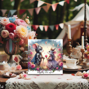 Cartes Pour Fêtes Annuelles Heureux Jamais après Fairytale Mouse Love Valentin