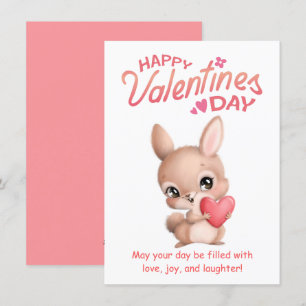 Cartes Pour Fêtes Annuelles heureux jour des valentines, mignon lapin inlove