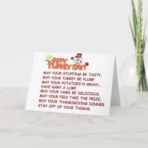 CARTES POUR FÊTES ANNUELLES HEUREUX "MERCI" AVEC UN PEU DE BLAGUE !