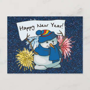 Cartes Pour Fêtes Annuelles heureux new year snowman