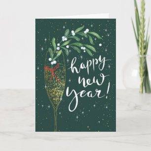 CARTES POUR FÊTES ANNUELLES HEUREUX NOUVEAU POUR LA FAMILLE ET LES AMIS