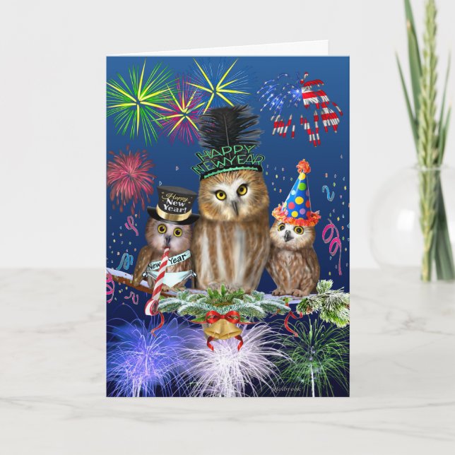 CARTES POUR FÊTES ANNUELLES HEUREUX NOUVEL AN DE NOUS TOUS ! (Devant)