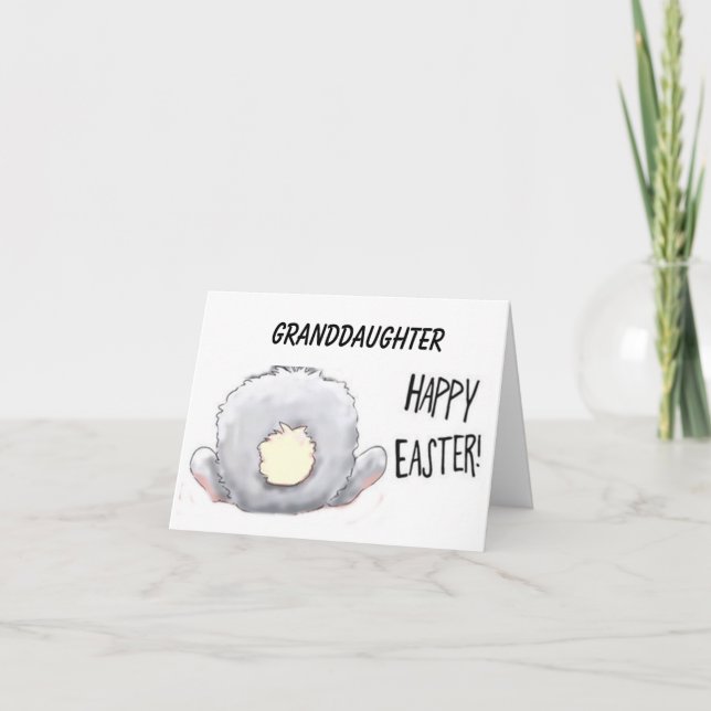 CARTES POUR FÊTES ANNUELLES HEUREUX PÂQUES ***GRAND-FILLE*** (Devant)