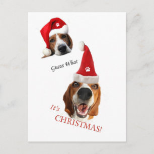 Cartes Pour Fêtes Annuelles Heureux Père Noël Puppy