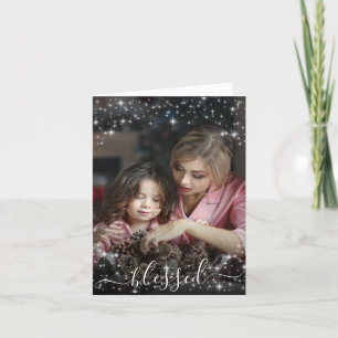 Cartes Pour Fêtes Annuelles Heureux. Photo pleine image avec étincelles festiv