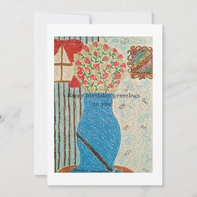 Cartes Pour Fêtes Annuelles Heureux voeux d'anniversaire à vous plat voiture d (Devant)