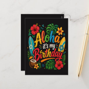 Cartes Pour Fêtes Annuelles Hibiscus Aloha Anniversaire Hawaï