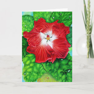 Cartes Pour Fêtes Annuelles Hibiscus hawaïen